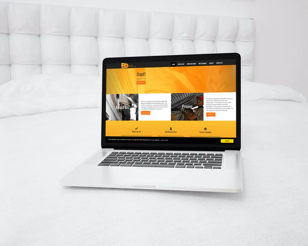 Strona internetowa dla Build & Decorate ltd.